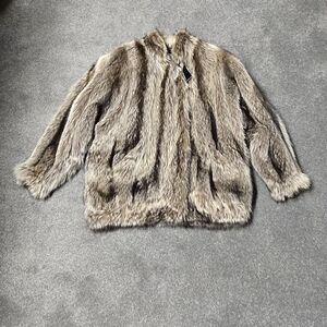 Louis Feraud Black and Brown Raccoon Fur Coat #23